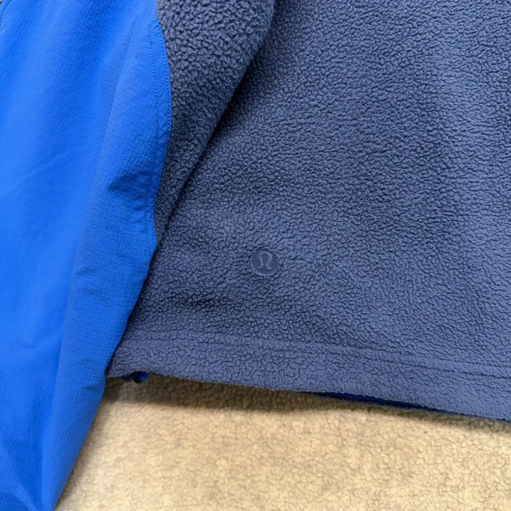 Lululemon Womens‎ Fleece Ripstop Hiking Sweatshirt Blue Crop Pullover Outdoor 6